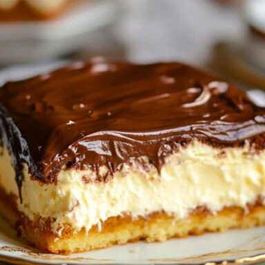 Delicious Boston Cream Poke Cake