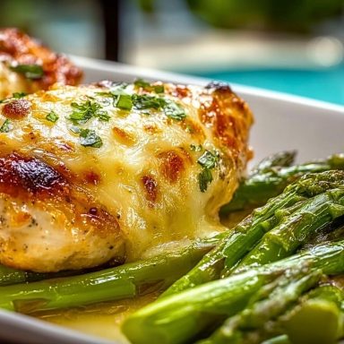 Caesar Chicken with Asparagus