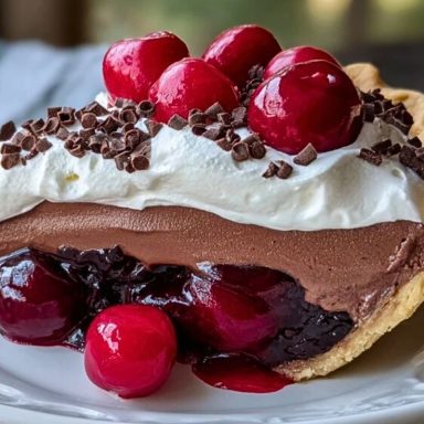 Chocolate Cherry Cream Pie