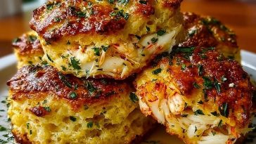 Crab Stuffed Cheddar Bay Biscuits