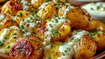 Creamy Garlic Baby Potatoes