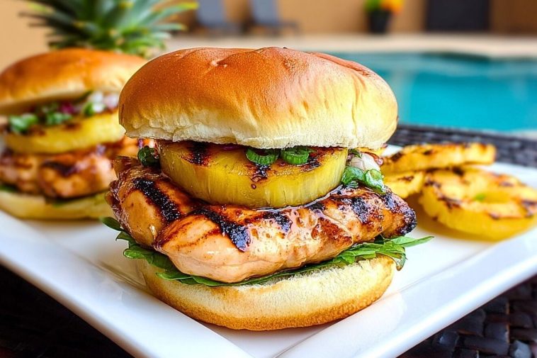 Grilled Hawaiian Chicken Sandwiches