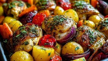 Insanely Good One-Pan Herb Chicken & Roasted Veggie Bake