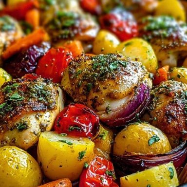 Insanely Good One-Pan Herb Chicken & Roasted Veggie Bake