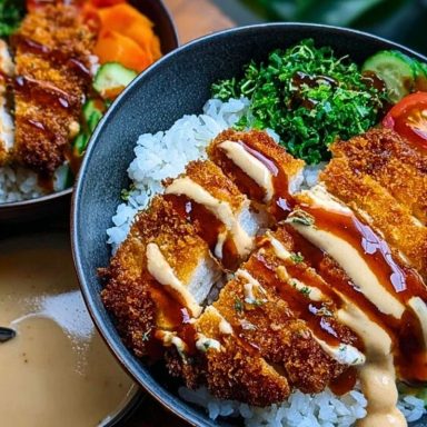 Japanese Katsu Bowls with Tonkatsu Sauce