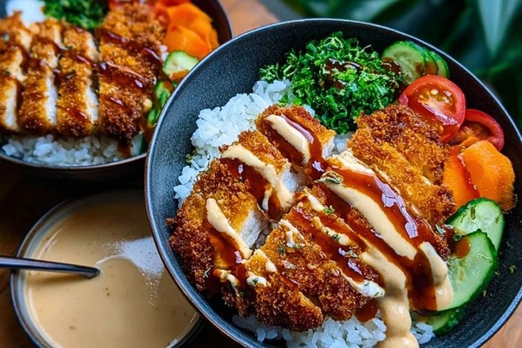 Japanese Katsu Bowls with Tonkatsu Sauce