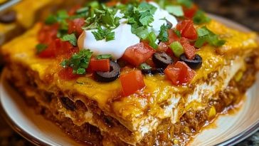Layered Burrito Casserole