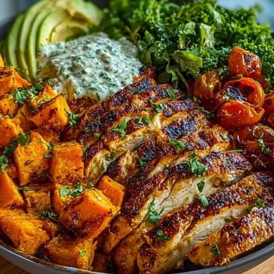 Loaded Grilled Chicken & Sweet Potato Power Bowl