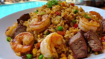 Shrimp and Steak Fried Rice