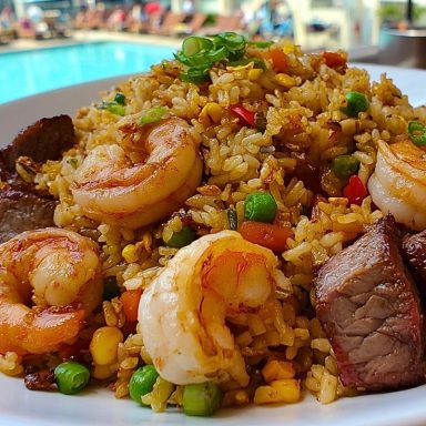 Shrimp and Steak Fried Rice