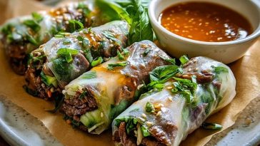 Thai Basil Beef Rolls
