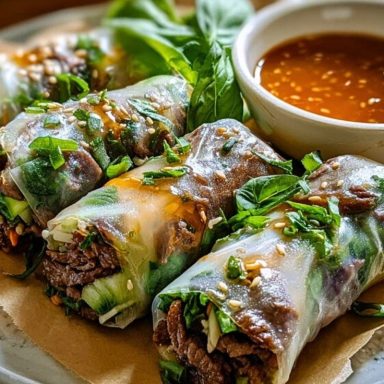 Thai Basil Beef Rolls