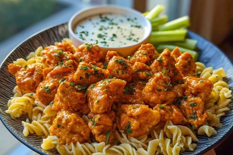 Ultimate Buffalo Garlic Chicken Bites Recipe with Ranch Cajun Alfredo Twisted Pasta