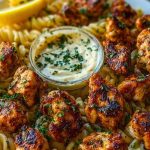 Cajun Chicken Bites with Creamy Garlic Herb Alfredo Twists 1