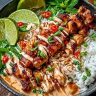 Chili Chicken Bowl with Coconut Lime Drizzle 1