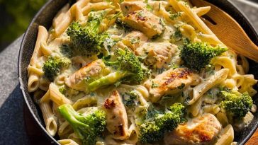 Creamy Chicken Broccoli Alfredo Pasta