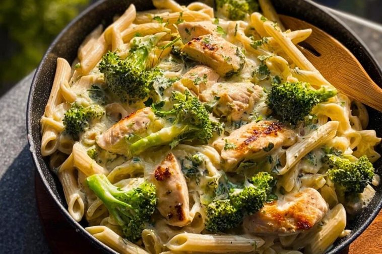 Creamy Chicken Broccoli Alfredo Pasta