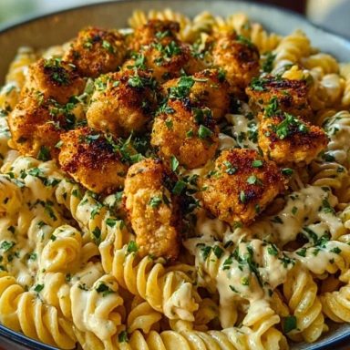 Creamy Jalapeño Garlic Chicken Bites with Twisted Cheddar Cajun Pasta