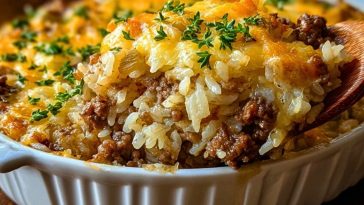 French Onion Ground Beef and Rice Casserole 1