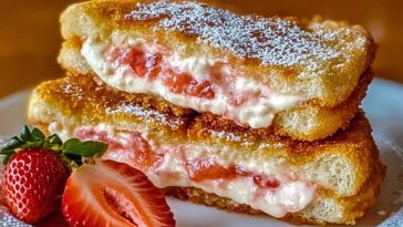Fried Strawberry Cheesecake Sandwiches
