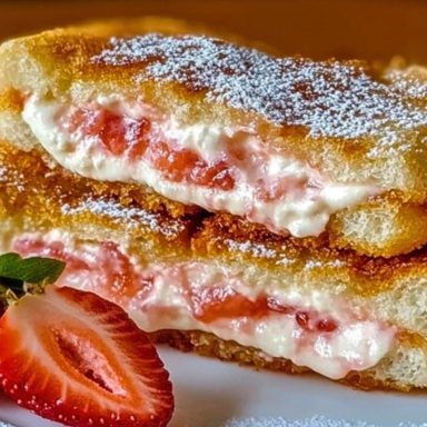 Fried Strawberry Cheesecake Sandwiches