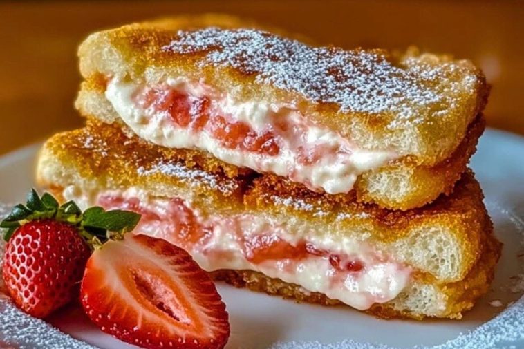 Fried Strawberry Cheesecake Sandwiches