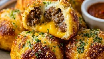 Garlic Parmesan Cheeseburger Bombs 1