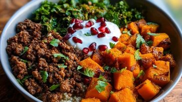 Ground Beef Sweet Potato Power Bowl