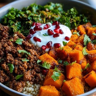Ground Beef Sweet Potato Power Bowl