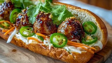 Korean BBQ Meatball Banh Mi