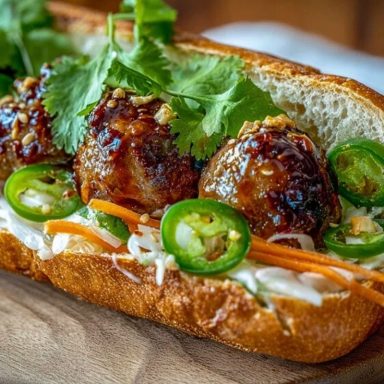 Korean BBQ Meatball Banh Mi