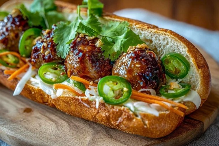 Korean BBQ Meatball Banh Mi