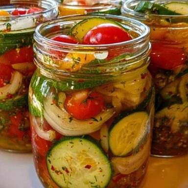 Marinated Cucumbers, Onions, and Tomatoes