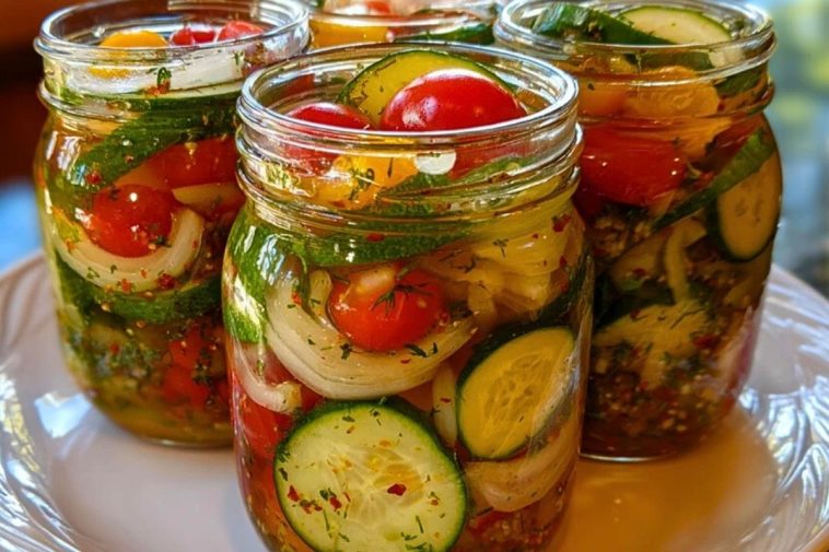 Marinated Cucumbers, Onions, and Tomatoes