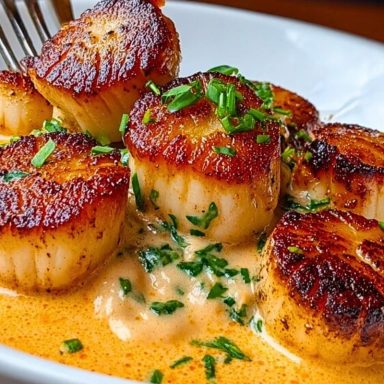 Seared Scallops with Spicy Cajun Cream Sauce