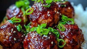 Sticky Korean BBQ Meatballs with Gochujang Glaze 1