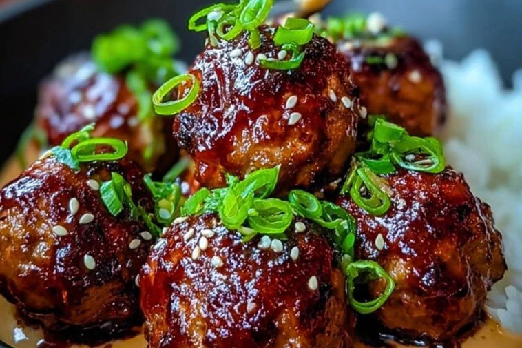 Sticky Korean BBQ Meatballs with Gochujang Glaze 1