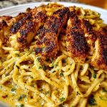 Cajun Chicken Spaghetti in Creamy Garlic Mozzarella Sauce