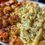 Cajun Garlic Butter Chicken Penne in Creamy Parmesan Sauce-