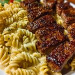 Cheesy Cajun Steak Pasta with Garlic Parmesan Sauce