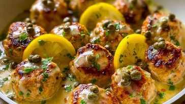 Chicken Piccata Meatballs Recipe