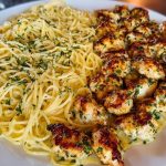 Creamy Garlic Parmesan Chicken with Cheesy Spaghetti