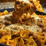 Creamy Velveeta Bowtie Pasta with Italian Beef Marinara