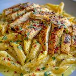 One Pot Creamy Garlic Parmesan Chicken Penne
