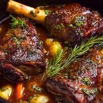 Slow-Cooked Lamb Shanks with Herb Gravy