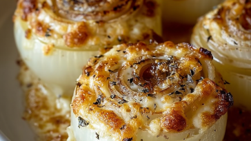 Baked Onions with Asiago Cheese