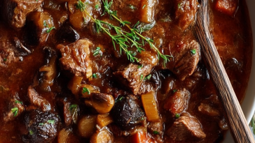 Hearty Beef & Mushroom Stew