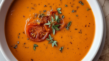 Roasted Tomato Soup with Herbs