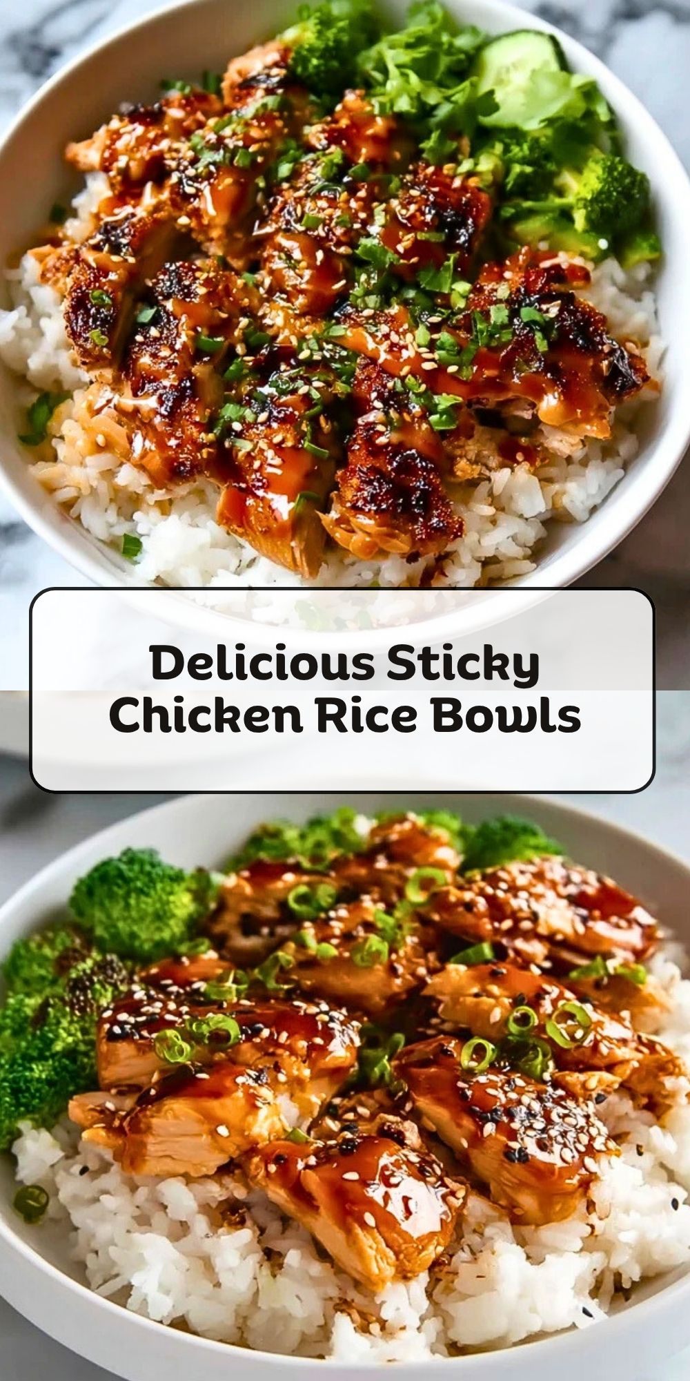 Sticky Chicken Rice Delicious Sticky Chicken Rice Bowls