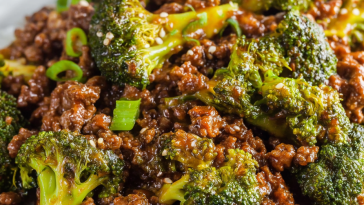 Honey Garlic Ground Beef and Broccoli